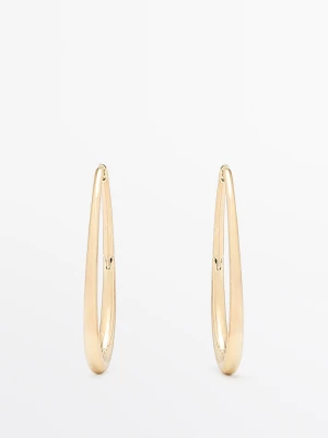 Owalne Kolczyki Koła - Złoty - Massimo Dutti - Female