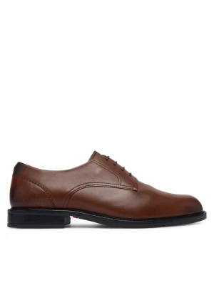 Oxfordy Tommy Hilfiger Corporate Dressy Lth FM0FM06023 Brązowy