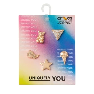 Ozdoba do butów Crocs Gold Icons 5 Pack 10011118 Kolorowy