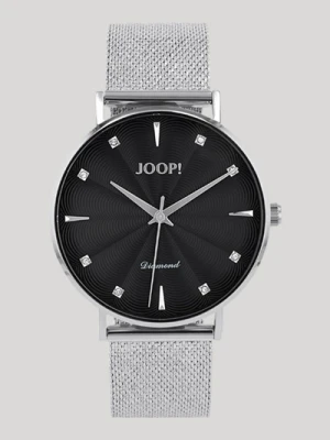Ozdobiony diamentami zegarek damski w kolorze srebrnym Joop
