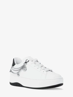Ozdobne skórzane sneakersy Dottie na platformie Michael Kors CZARNY (Czarny)