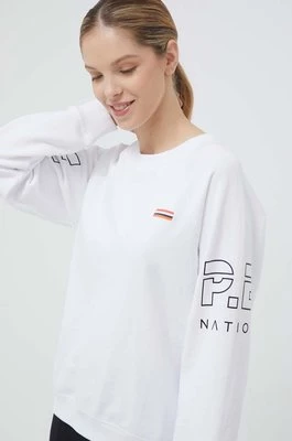 P.E Nation bluza bawełniana damska kolor biały z nadrukiem