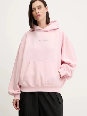 P.E Nation bluza damska kolor różowy z kapturem z aplikacją 253H096