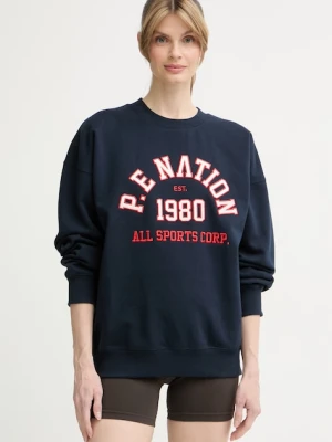 P.E Nation bluza damska z bawełną Backspin granatowy