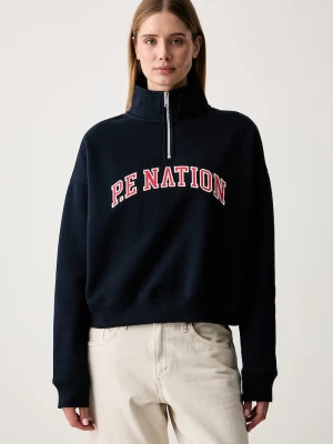 P.E Nation bluza damska z bawełną granatowy