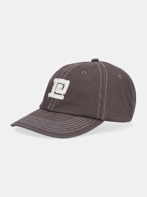 P.E Nation czapka z daszkiem bawełniana Monogram kolor szary z aplikacją 252A108