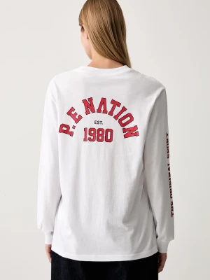 P.E Nation longsleeve damski bawełniany biały