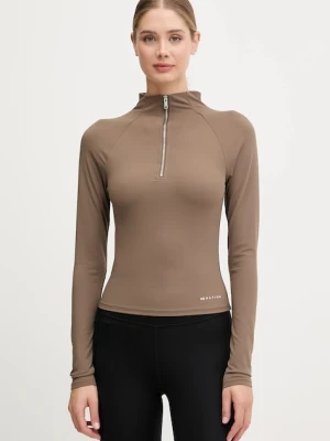P.E Nation longsleeve Routine damski kolor brązowy z golfem 251L160