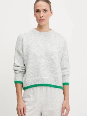 P.E Nation sweter z domieszką wełny Marquee damski kolor szary lekki 252KF134