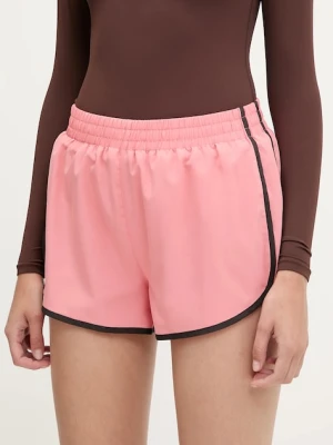 P.E Nation szorty treningowe Haven damskie kolor pomarańczowy gładkie high waist 243S252