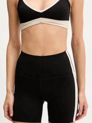 P.E Nation szorty treningowe Highgate 5 damskie kolor czarny wzorzyste high waist 252S087
