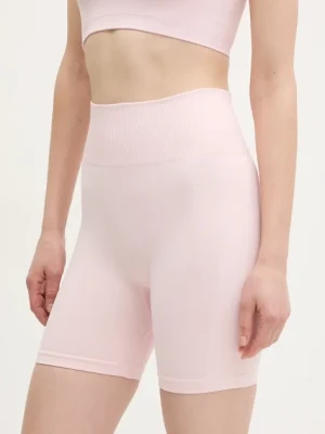 P.E Nation szorty treningowe Restore Seamless kolor beżowy gładkie high waist 243S296