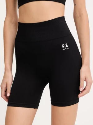 P.E Nation szorty treningowe Restore Seamless kolor czarny gładkie high waist 243S296