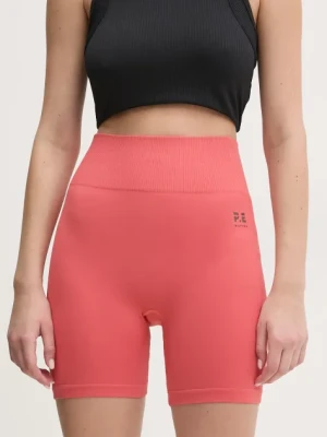 P.E Nation szorty treningowe Restore Seamless kolor pomarańczowy gładkie high waist 243S296