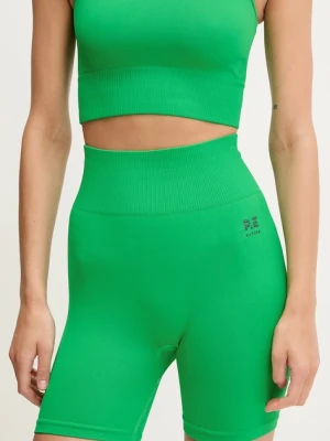 P.E Nation szorty treningowe Restore Seamless kolor zielony gładkie high waist 243S296