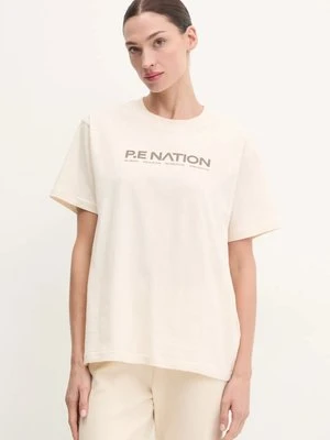 P.E Nation t-shirt bawełniany Aero SS Tee damski kolor beżowy 243T329