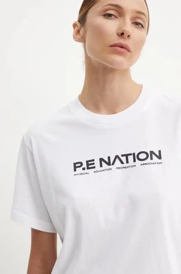 P.E Nation t-shirt bawełniany Aero SS Tee damski kolor biały 243T329