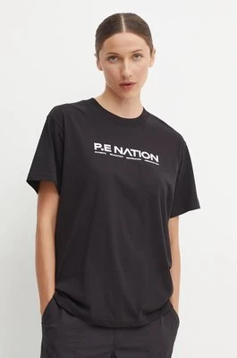 P.E Nation t-shirt bawełniany Aero SS Tee damski kolor czarny 243T329