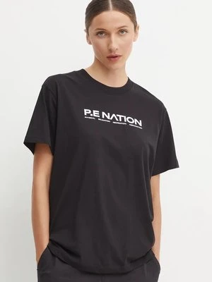 P.E Nation t-shirt bawełniany Aero SS Tee damski kolor czarny 243T329