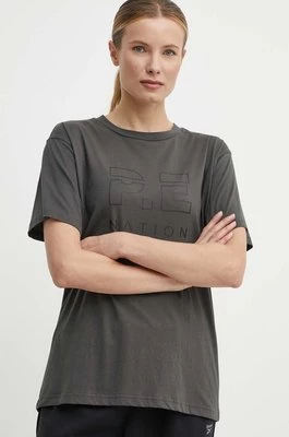 P.E Nation t-shirt bawełniany damski kolor szary