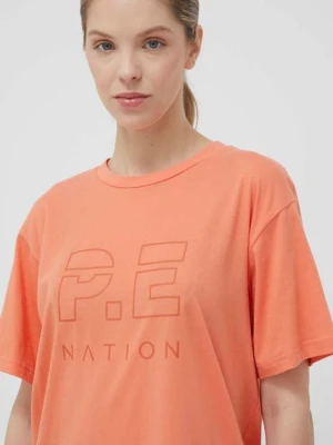 P.E Nation t-shirt bawełniany kolor pomarańczowy