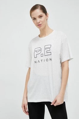 P.E Nation t-shirt bawełniany kolor szary