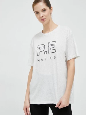 P.E Nation t-shirt bawełniany kolor szary