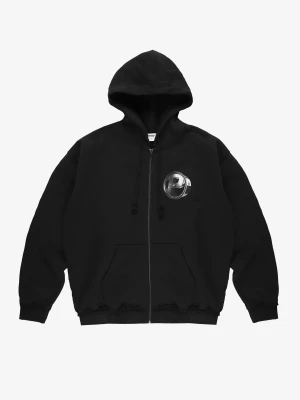 P Rim bluza rozpinana z kapturem regular męska czarna Klasyk