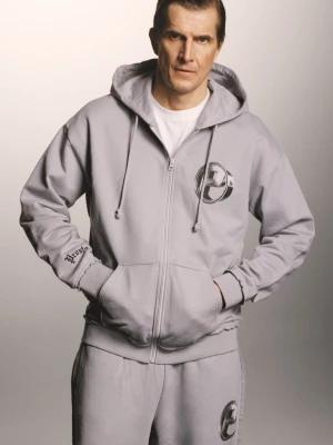 P Rim bluza rozpinana z kapturem męska szara Klasyk