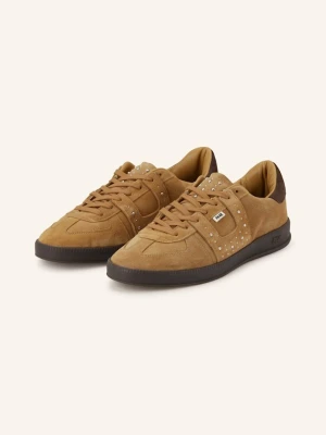 p448 Sneakersy Monza Z Ćwiekami beige BRĄZOWY