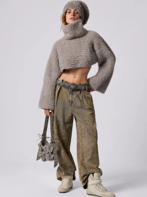 PACK CROP SWETER I CZAPKA Desigual