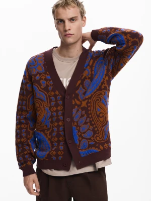 Paisley kardigan sweter Desigual