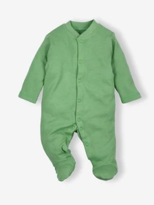 Pajac niemowlęcy z bawełny organicznej dla chłopca zielony NINI