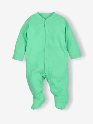 Pajac niemowlęcy z bawełny organicznej kolor zielony NINI