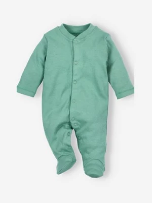Pajac niemowlęcy z bawełny organicznej zielony NINI