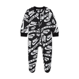 Pajacyk dla niemowląt Nike Club Printed Coverall - Czerń