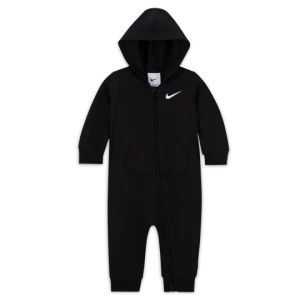 Pajacyk z kapturem dla niemowląt (0–9 M) Nike Baby Essentials - Czerń
