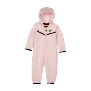 Pajacyk z zamkiem na całej długości dla niemowląt (0-9 M) Nike Tech Fleece - Różowy