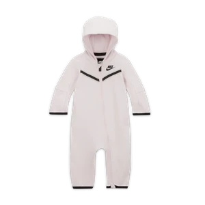 Pajacyk z zamkiem na całej długości dla niemowląt (0-9 M) Nike Tech Fleece - Różowy