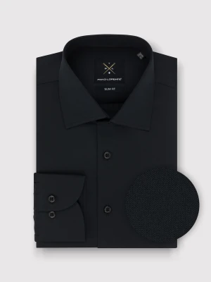 PAKO LORENTE – Bawełniana czarna koszula męska