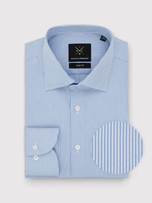 PAKO LORENTE – Bawełniana koszula męska w niebieskie paski
