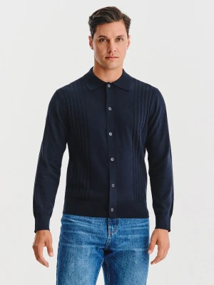PAKO LORENTE - Bawełniany kardigan w kolorze granatowym