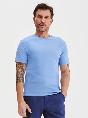 PAKO LORENTE – Bawełniany niebieski t-shirt