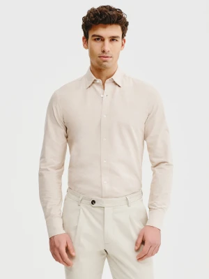 PAKO LORENTE – Beżowa bawełniana koszula męska