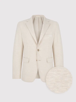 PAKO LORENTE - Beżowa dzianinowa marynarka męska