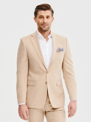 PAKO LORENTE – Beżowa marynarka garniturowa