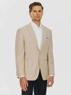 PAKO LORENTE – Beżowa marynarka męska bez podszewki