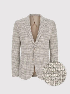 PAKO LORENTE – Beżowa marynarka w pepitkę