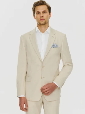 PAKO LORENTE – Beżowa męska marynarka garniturowa