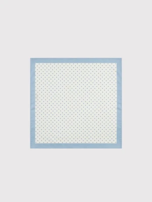 PAKO LORENTE – Beżowa poszetka w błękitne kwiatki